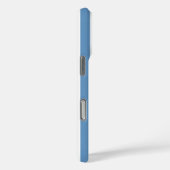 Coques Case-Mate iPhone Rayures Monogramme Bleu et Blanc (Verso / Droite)