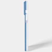 Coques Case-Mate iPhone Rayures Monogramme Bleu et Blanc (Verso / Gauche)