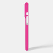 Coques Case-Mate iPhone Rayures Monogramme Rose Chaud et Rose (Verso / Gauche)