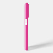 Coques Case-Mate iPhone Rayures Monogramme Rose Chaud et Rose (Verso / Droite)