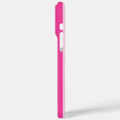 Coques Case-Mate iPhone Rayures Monogramme Rose Chaud et Rose (Verso / Gauche)