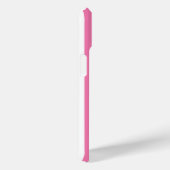 Coques Case-Mate iPhone Rayures Monogramme Rose et Blanc (Verso / Droite)