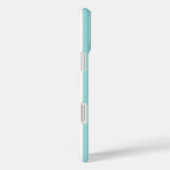 Coques Case-Mate iPhone Rayures Monogrammées Aqua et Blanc (Verso / Droite)