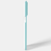 Coques Case-Mate iPhone Rayures Monogrammées Aqua et Blanc (Verso / Droite)