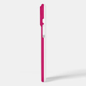Coques Case-Mate iPhone Rayures monogrammées Berry et blanc (Verso / Gauche)