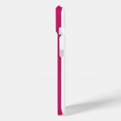 Coques Case-Mate iPhone Rayures monogrammées Berry et blanc (Verso / Gauche)