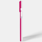 Coques Case-Mate iPhone Rayures monogrammées Berry et blanc (Verso / Gauche)