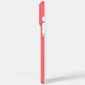 Coques Case-Mate iPhone Rayures Monogrammées Corail et Blanc (Verso / Gauche)