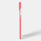 Coques Case-Mate iPhone Rayures Monogrammées Corail et Blanc (Verso / Gauche)