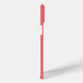 Coques Case-Mate iPhone Rayures Monogrammées Corail et Blanc (Verso / Droite)