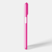 Coques Case-Mate iPhone Rayures Monogrammées Rose Chaud et Rose (Verso / Droite)