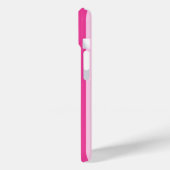 Coques Case-Mate iPhone Rayures Monogrammées Rose Chaud et Rose (Verso / Gauche)