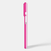 Coques Case-Mate iPhone Rayures Monogrammées Rose Chaud et Rose (Verso / Gauche)