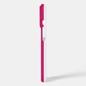 Coques Case-Mate iPhone Rayures monogrammes Berry et blanc (Verso / Gauche)