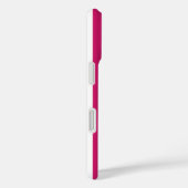 Coques Case-Mate iPhone Rayures monogrammes Berry et blanc (Verso / Droite)