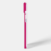 Coques Case-Mate iPhone Rayures monogrammes Berry et blanc (Verso / Gauche)