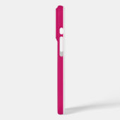 Coques Case-Mate iPhone Rayures monogrammes framboise et blanc (Verso / Gauche)