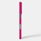 Coques Case-Mate iPhone Rayures monogrammes framboise et blanc (Verso / Droite)