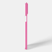 Coques Case-Mate iPhone Rayures monogrammes roses et blanches (Verso / Droite)