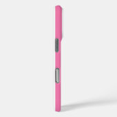 Coques Case-Mate iPhone Rayures monogrammes roses et blanches (Verso / Droite)