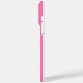 Coques Case-Mate iPhone Rayures monogrammes roses et blanches (Verso / Gauche)
