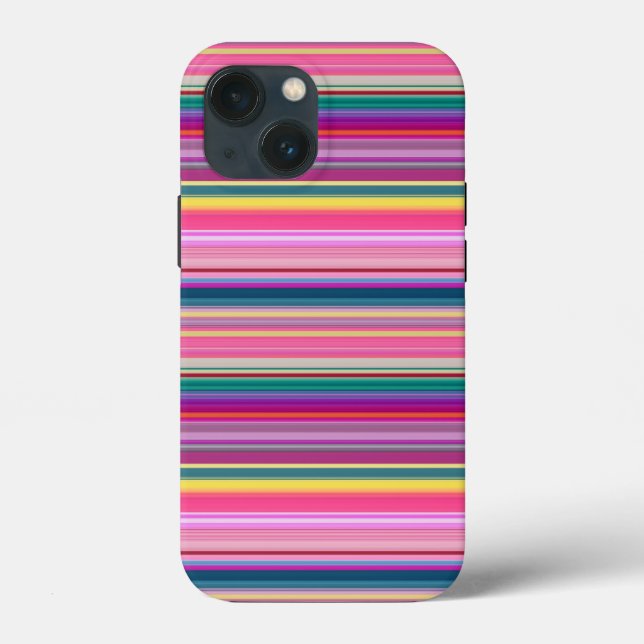 Coques Case-Mate iPhone Rayures multicolores rétro (Verso)