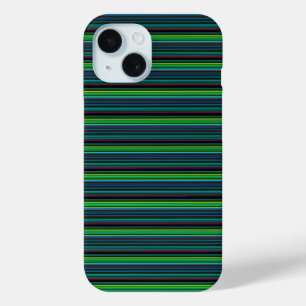 Coque Pour iPhone 15 Rayures néon colorées mignonnes