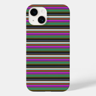Coque Pour iPhone 14 Rayures néon colorées mignonnes
