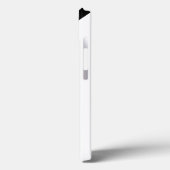 Coques Case-Mate iPhone Rayures noires avec le monogramme sur le blanc (Verso / Gauche)