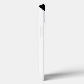 Coques Case-Mate iPhone Rayures noires avec le monogramme sur le blanc (Verso / Droite)