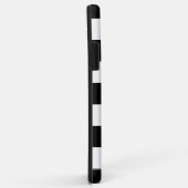 Coques Case-Mate iPhone Rayures noires et blanches horizontales (Dos/Droite)