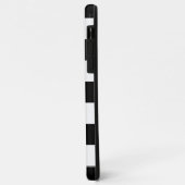 Coques Case-Mate iPhone Rayures noires et blanches horizontales (Dos/Gauche)