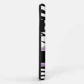 Coques Case-Mate iPhone Rayures noires et blanches personnalisées de zèbre (Dos/Droite)