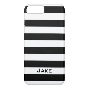 Etui iPhone Case-Mate Rayures noires et blanches simples et audacieuses