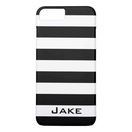 Coques Case-Mate iPhone Rayures noires et blanches simples et audacieuses (Dos)