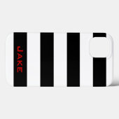 Coques Case-Mate iPhone Rayures noires et blanches simples et audacieuses (Verso (horizontal))