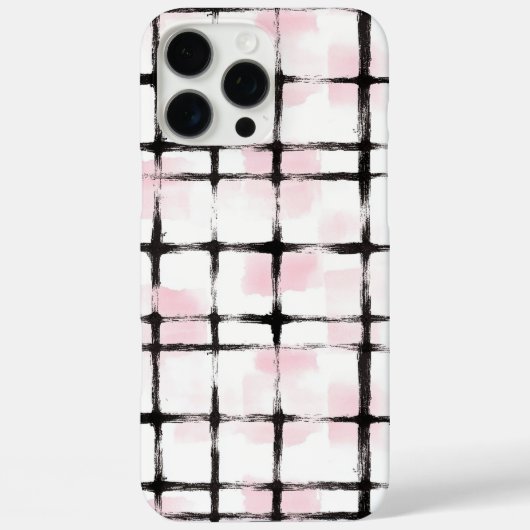Coques Case-Mate iPhone Rayures noires roses   (Verso)