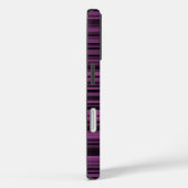 Coques Case-Mate iPhone Rayures noires violettes abstraites (Verso / Droite)