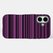 Coques Case-Mate iPhone Rayures noires violettes abstraites (Verso (horizontal))