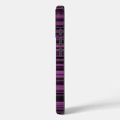 Coques Case-Mate iPhone Rayures noires violettes abstraites (Verso / Gauche)