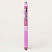 Coques Case-Mate iPhone Rayures roses (Dos/Gauche)