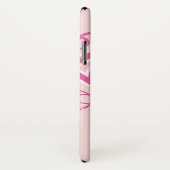 Coques Case-Mate iPhone Rayures roses de Supergirl (Dos/Droite)