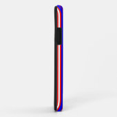 Coques Case-Mate iPhone rayures rouge blanc et bleu (Dos/Droite)