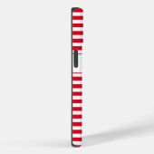Coques Case-Mate iPhone Rayures rouges/blanches monogrammes (Verso / Droite)