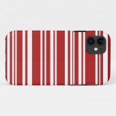 Coques Case-Mate iPhone Rayures rouges et blanches mélangées modernes (Dos (Horizontal))