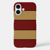 Coques Case-Mate iPhone Rayures rouges et or de Noël classique (Verso)