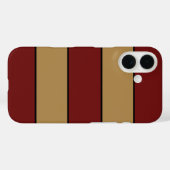 Coques Case-Mate iPhone Rayures rouges et or de Noël classique (Verso (horizontal))