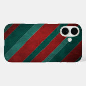 Coques Case-Mate iPhone Rayures rouges et vertes (Verso (horizontal))