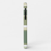 Coques Case-Mate iPhone Rayures vert olive (Dos/Gauche)