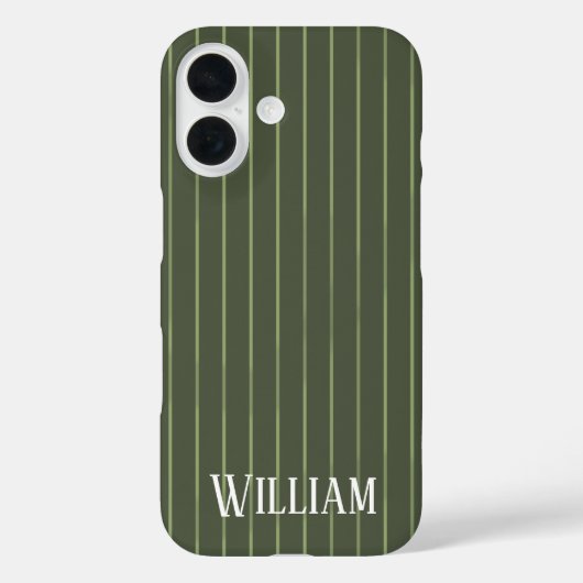 Coques Case-Mate iPhone Rayures vert olive (Verso)